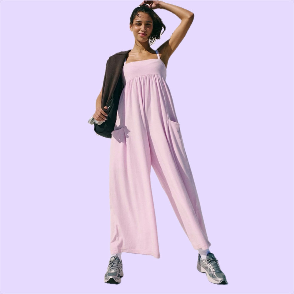 Free People Movement HOT SHOT STRAPPY ONESIE Size Large Ultra Violet $ 80.00